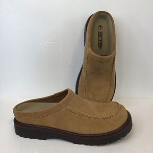 RED STONE Women's Tan Suede Lug Sole Slipon Mules 7 NEW